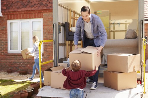 Moving van and boxes for Harrow home removals