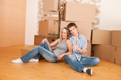 Moving team preparing a home move in Harrow