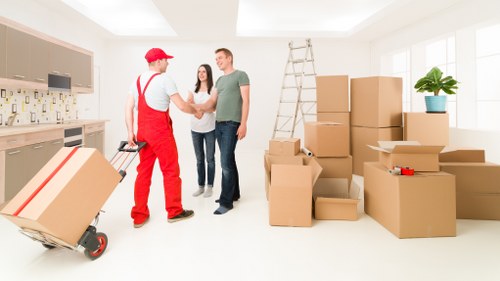 Moving van outside a Harrow residential property during house removal