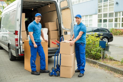 Packing boxes and preparation for movers in Harrow