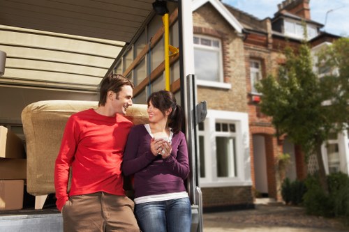 Man and van loading household items in Harrow