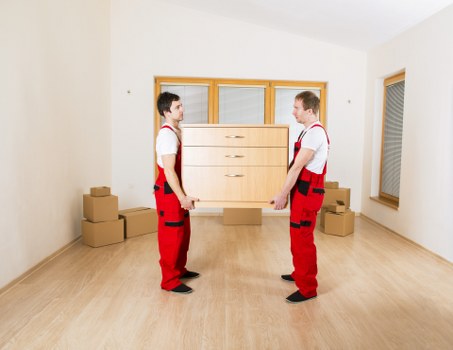 Household items being loaded for a Harrow move